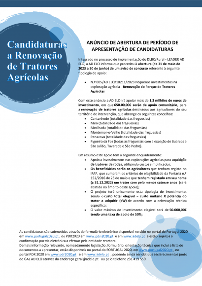 AN&Uacute;NCIO DE ABERTUTA DE PER&Iacute;ODO DE APRESENTA&Ccedil;&Atilde;O DE CANDIDATURAS