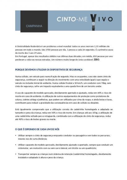 Campanha "Cinto-me Vivo"