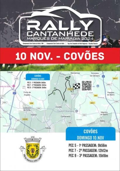 Rally Marqu&ecirc;s de Marialva &ndash; Cantanhede 2024 - DOMINGO 10 DE NOVEMBRO - COV&Otilde;ES