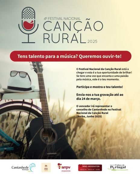Festival Nacional da Can&ccedil;&atilde;o Rural 2025 - Abertura de candidaturas para o concelho de Cantanhede