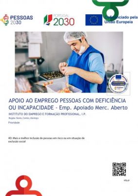 APOIO AO EMPREGO PESSOAS COM DEFICI&Ecirc;NCIA OU INCAPACIDADE - Emp. Apoiado Merc. Aberto