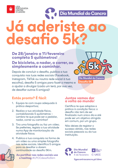 Divulga&ccedil;&atilde;o _ Dia Mundial do Cancro - 4 de fevereiro de 2024