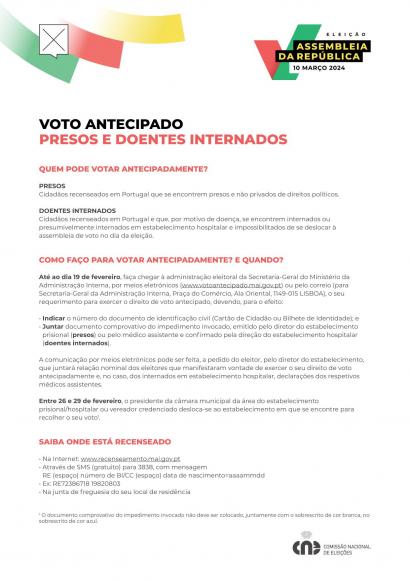 Divulgação _ Voto Antecipado | Eleição AR 2024 