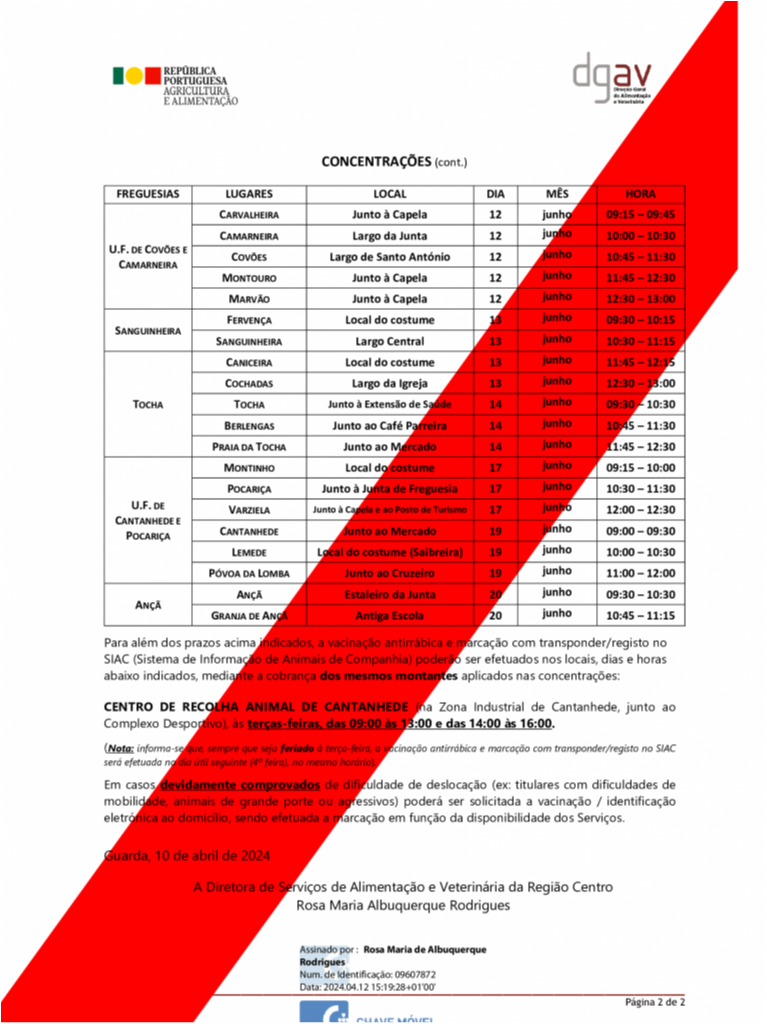 Dias de Vacina&ccedil;&atilde;o Antirr&aacute;bica -2